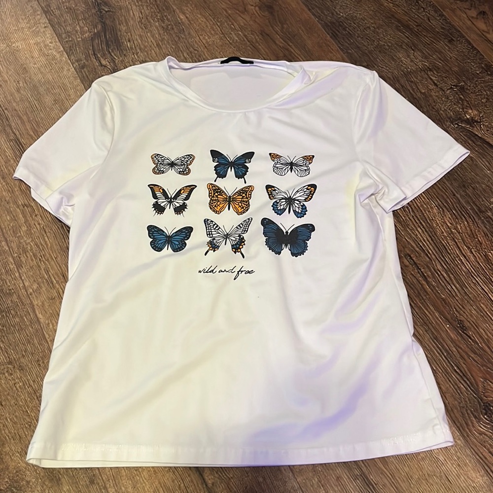 wild and free butterfly shirt